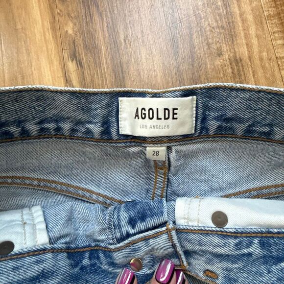 Agolde Parker Vintage Denim Cut Off Shorts Size 28 - Picture 2 of 7